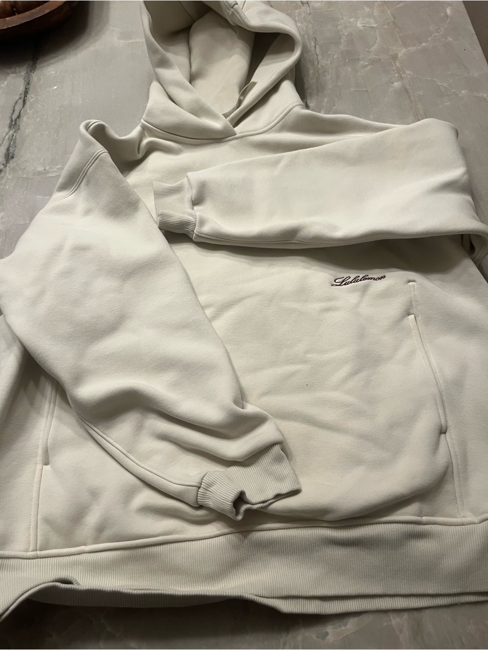 lululemon athletica Men's Cream Crewneck Hoodie